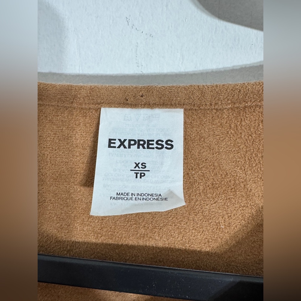 Express Teddy Faux Leather Reversible Jacket NWOT - Picture 3 of 5